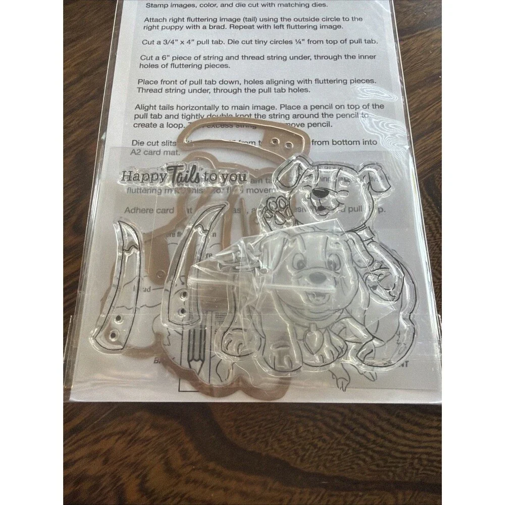 Art Impressions Clear Stamps and Dies - Puppies Flutter Set - 5032 dogs puppy